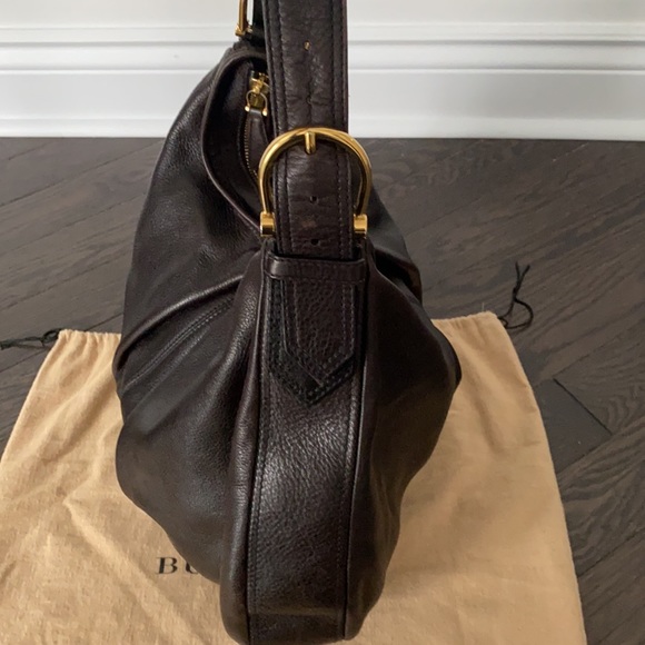 Large Burberry Leather Hobo ‘Malika’ Bag - Picture 2 of 10